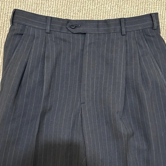 Classic Pinstripe Blazer in Charcoal